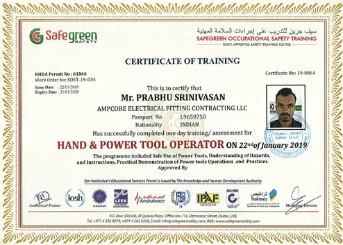 Power Tools Safety — Prabhu