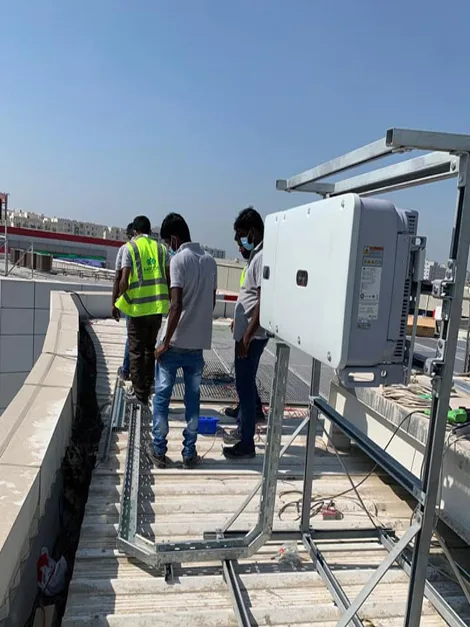 Installation of Solar PV Support Systems, Solec Energy, Dubai.